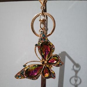 Butterfly Keychain Holder. Multifunctional Use Add To Purse/ Backpack. Sparkle